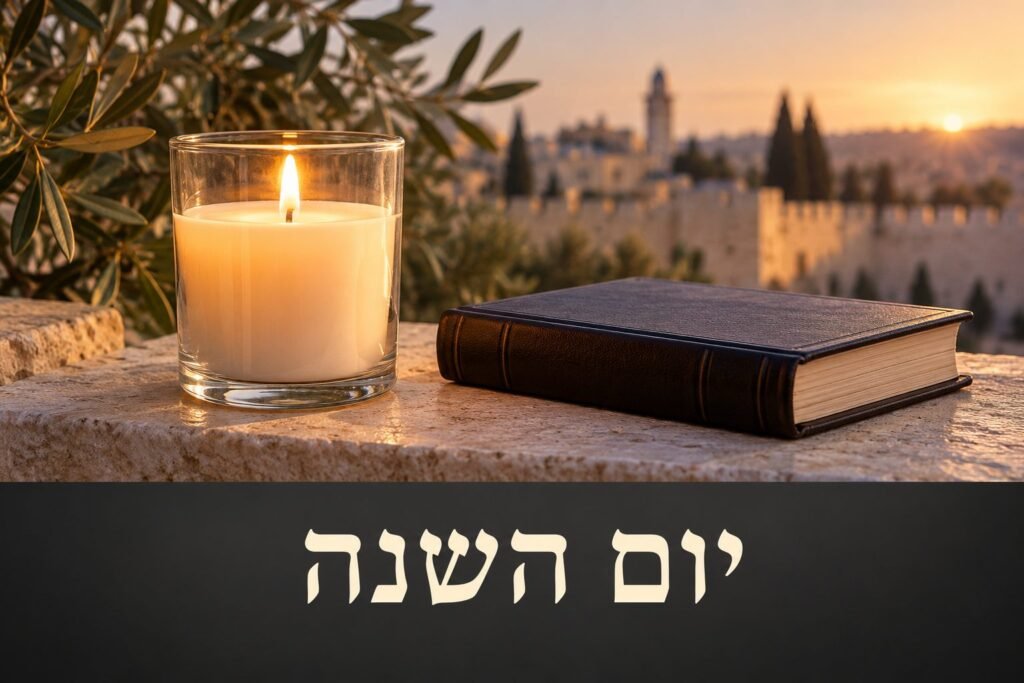 נר נשמה ליד סידור תפילה – סיום י״א חודש ואמירת קדיש